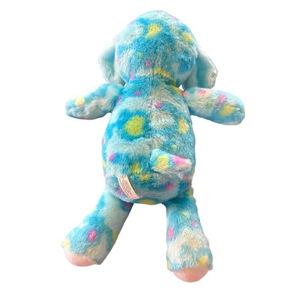 RMS Int'l Colorful Plush Puppy Dog Stuffed Animal 12" Blue Pink White Yellow Toy - Picture 3 of 6